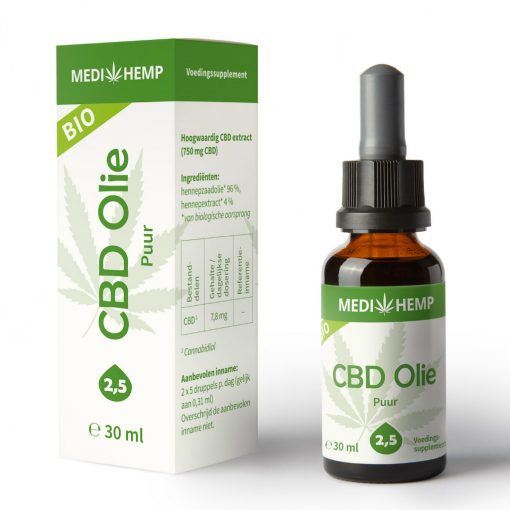 MediHemp CBD Olie Puur Bio 2,5% 30ml